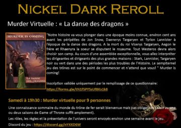 Murder party virtuelle : La danse des Dragons